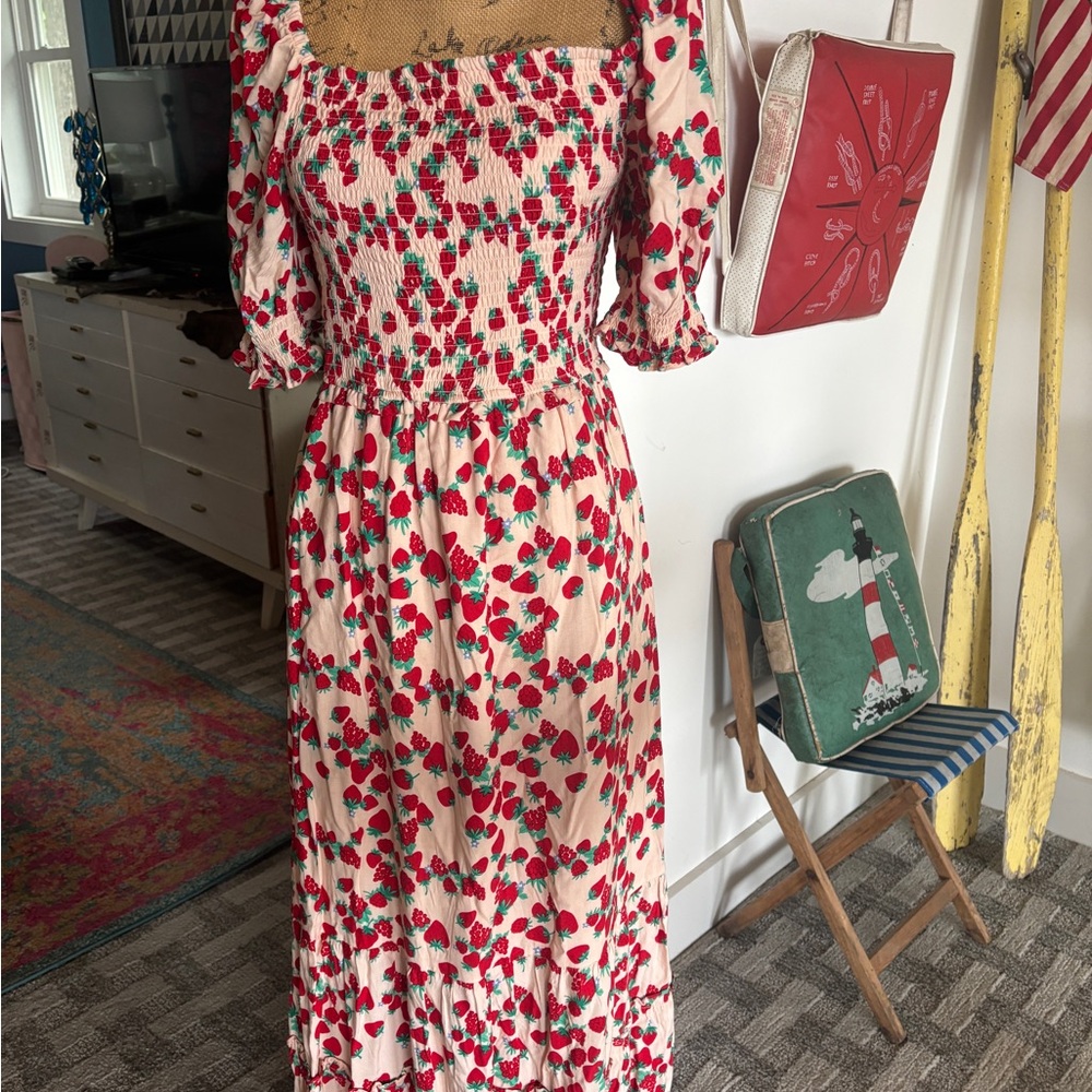 Betsy Johnson Strawberry Maxi Dress
